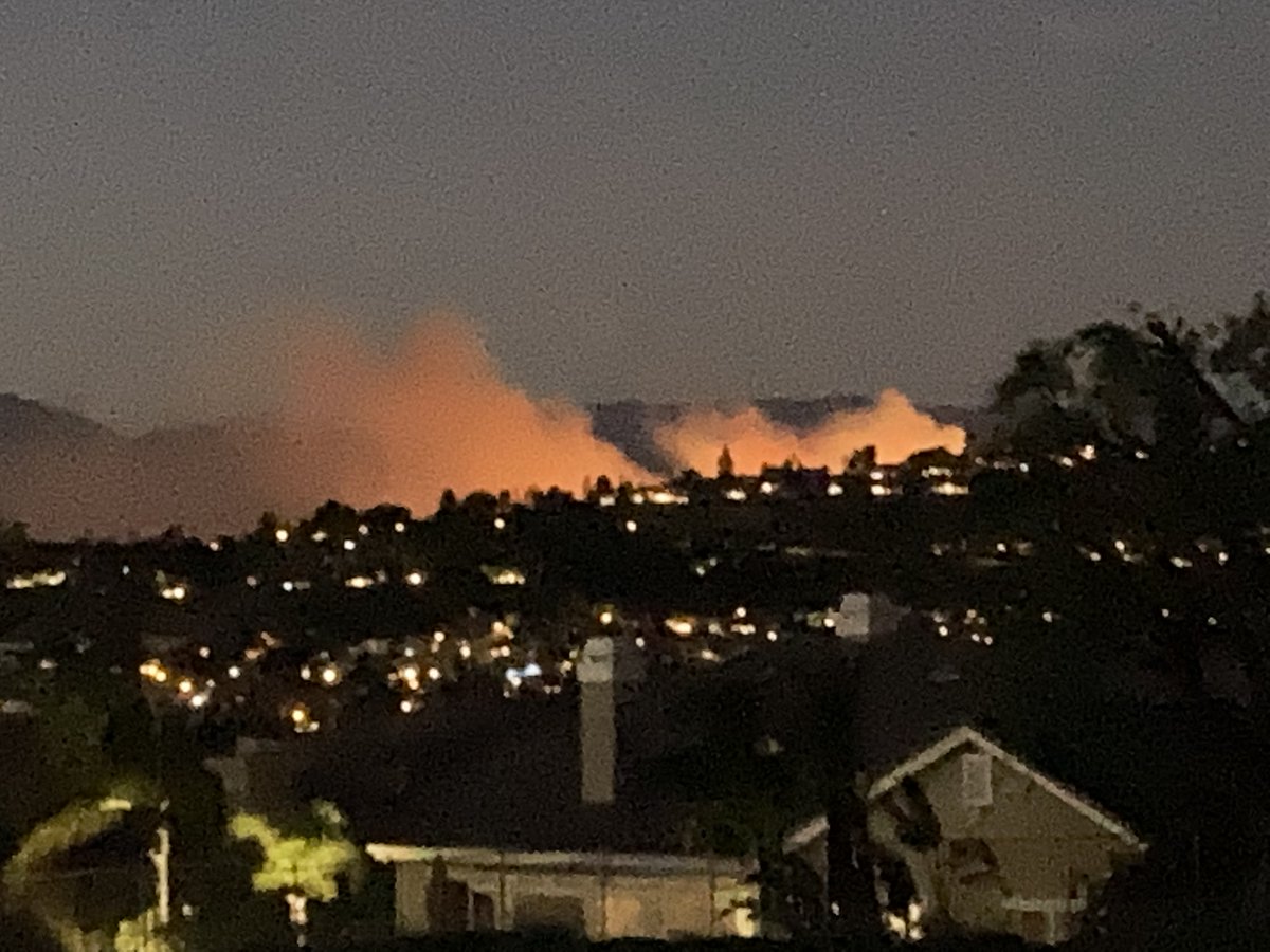 NWS photo of the Erbes Fire, January 14th.