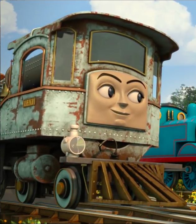 The mere fact that a character like Lexi - a strange, experimental cab-forward locomotive - exists amongst a giant ensemble cast is astounding; seeing her amongst all these front-facing characters just makes her all the more able to stand out.(8/?)