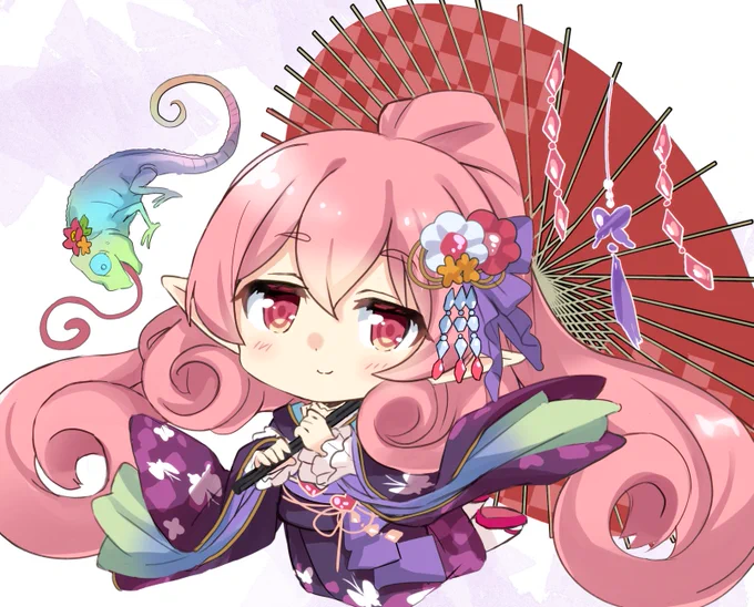 晴れ着ネネカ様💎✨💜 実装楽しみにお待ちしてます…!!!!!! #プリコネR 