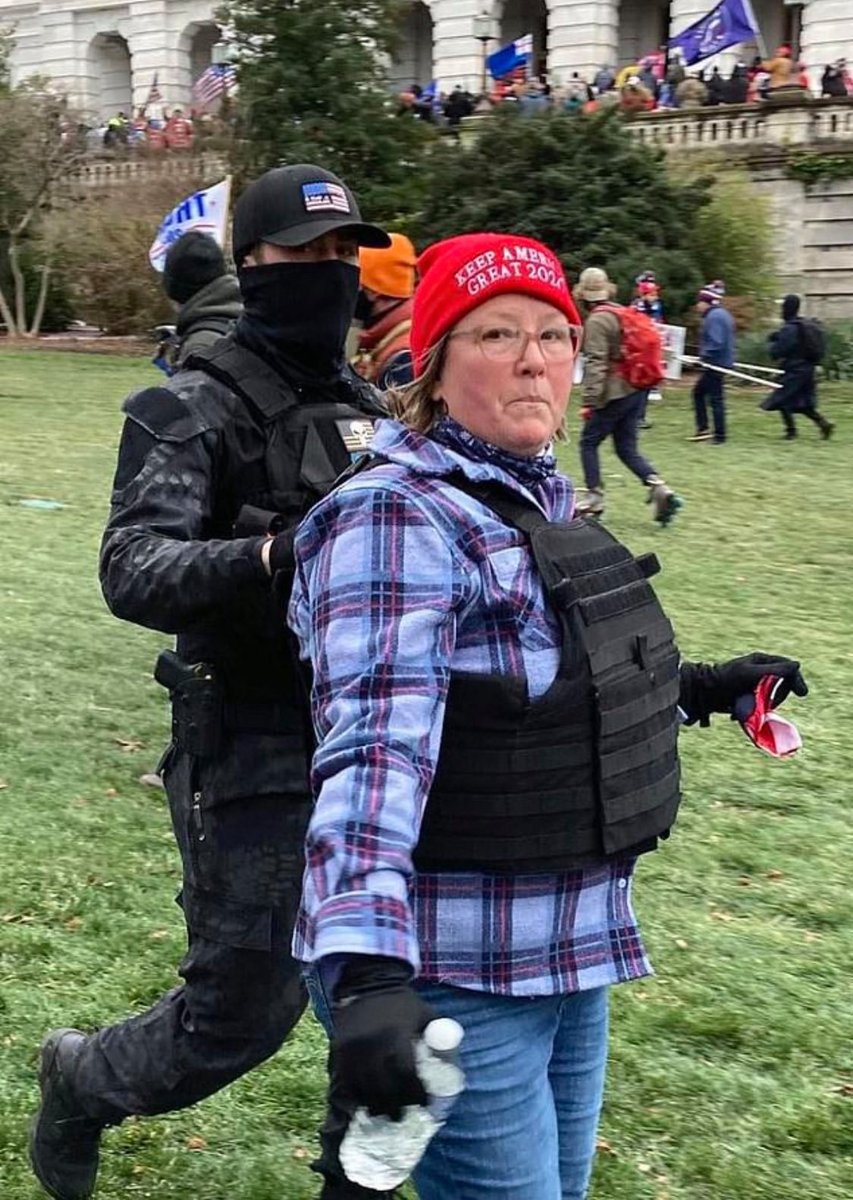 ARRESTED: Lisa Eisenhart, 57, from Tennessee who attended the Capitol riot with her son, Eric Munchel, better known as “zip-tie guy.” She said, “I’d rather die as a 57-year-old woman than live under oppression. I’d rather die and would rather fight.” https://www.thedailybeast.com/far-right-streamer-anthime-baked-alaska-gionet-arrested-over-capitol-riot?via=twitter_page