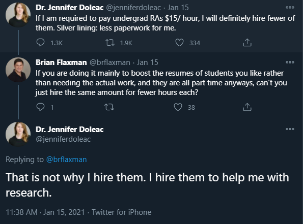 TedTatos's tweet photo. "Professor" who thinks students are just labor to be used for her research, not as pupils to be educated. If you were wondering who funds her research and guessed The Koch Foundation, you're right. https://t.co/RYJAF6IPQE