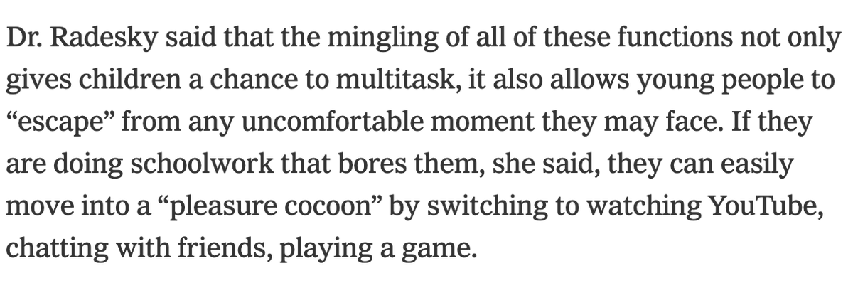 Oh, escapism - that old hat. Which is only ever framed negatively in the context of video games. No one ever has anything bad to say about escaping in to a good book?See: 