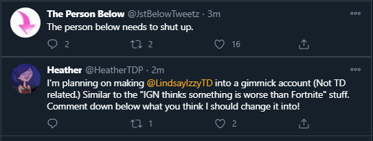 @HeatherTDP @LindsayIzzyTD I have no idea why it feels this way, but...
Apparently, the tl doesn't like that idea... 🤣