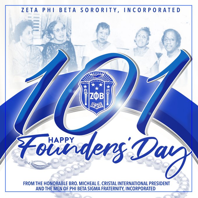 UNA_Sigmas's tweet photo. Today is January 16, which is the anniversary of the founding of ZETA PHI BETA SORORITY, INC.     
Wishing a Happy 101 Founders' Day to our Fine Sisters and particularly to the Alpha Sigma Chapter @AlphaSigmaZetas at the University of North Alabama. 
#ZPhiB2020 https://t.co/u8IYtu2gFh