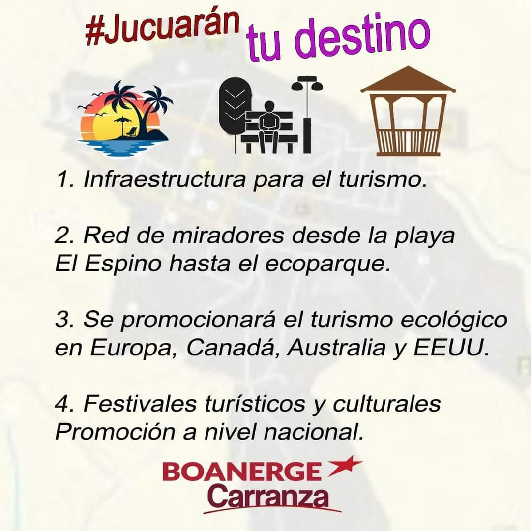 AlcaldeBoanerge's tweet photo. #JucuaránTuDestino 🏝️🏄‍♀ ⛰ | Mis propuestas para potenciar el turismo en nuestro bello #Jucuarán. 👇

¡Cuenten conmigo! 🤝
#BoanergeCarranza #Alcalde2021/2024 🚩 https://t.co/4ExmvPWWKX