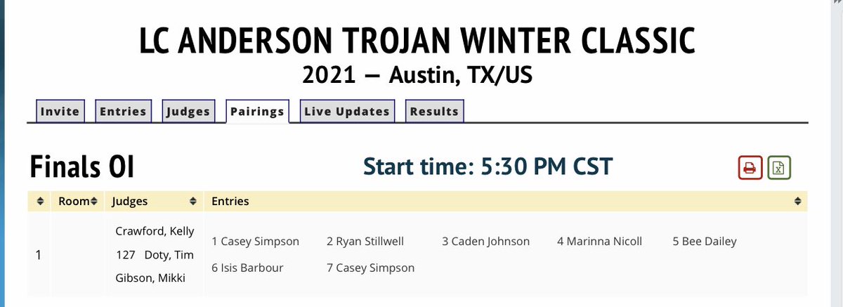 Congrats to team President Dailey for an asynchronous showing in Oral Interpretation Finals! 🗣⚖️💙🧡