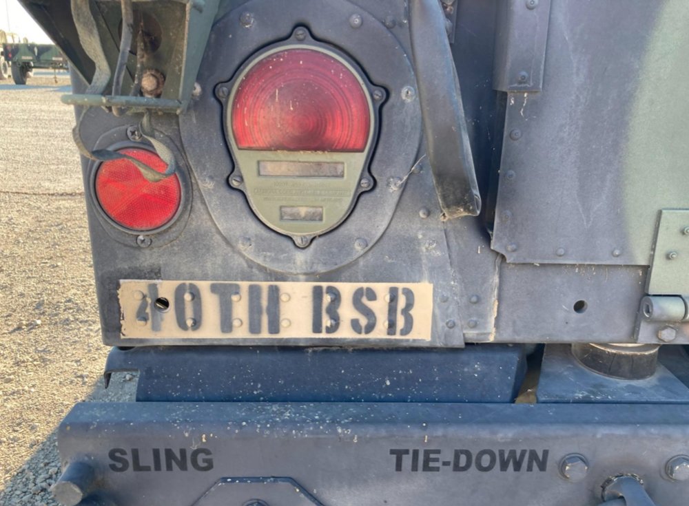 A green camouflage #Humvee was stolen from <a href="/CaArmyGuard/">CA Army National Guard</a> in #Bell CA on Friday. Identifiers include Bumper# 40BSBHQ6; Admin# WV57TO-HQ06/M1165A1; Reg# NZ311R &amp; Battalion 40TH BSB. Please call 3104776565 to claim a #reward up to 10K for info leading to the recovery #BOLO 

###