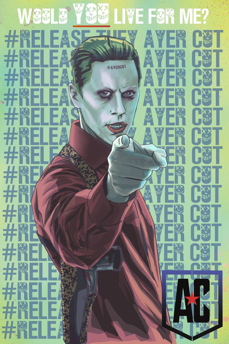 SamuEl_KentMan's tweet photo. We want WB to #ReleaseTheAyerCut!
@WarnerBros @ATT @HBOMax @WarnerMedia @JasonKilar @JimLee @DavidAyerMovies
Art by DustinLeeMassey: https://t.co/qAueuRDzGN
#AyerCut #SuicideSquad #OpSWKAD https://t.co/XKoEsVOZ18
