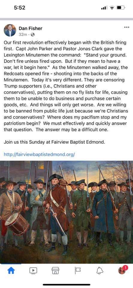 Abrathebitch's tweet photo. Oklahoma pastor.  #GOPcult  #IncitementofInsurrection #fbi #startPayingTaxes #Oklahoma https://t.co/EVt5ihfZHO