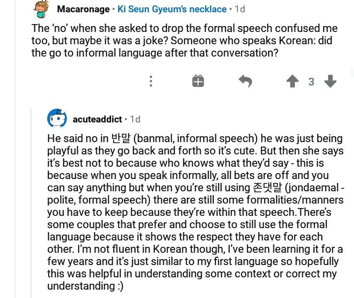 Just in case anyone is confused about the part where Seon-gyeom said no when she asked if they should speak in banmal, I saw someone explained it on reddit.  #RunOn  #런온