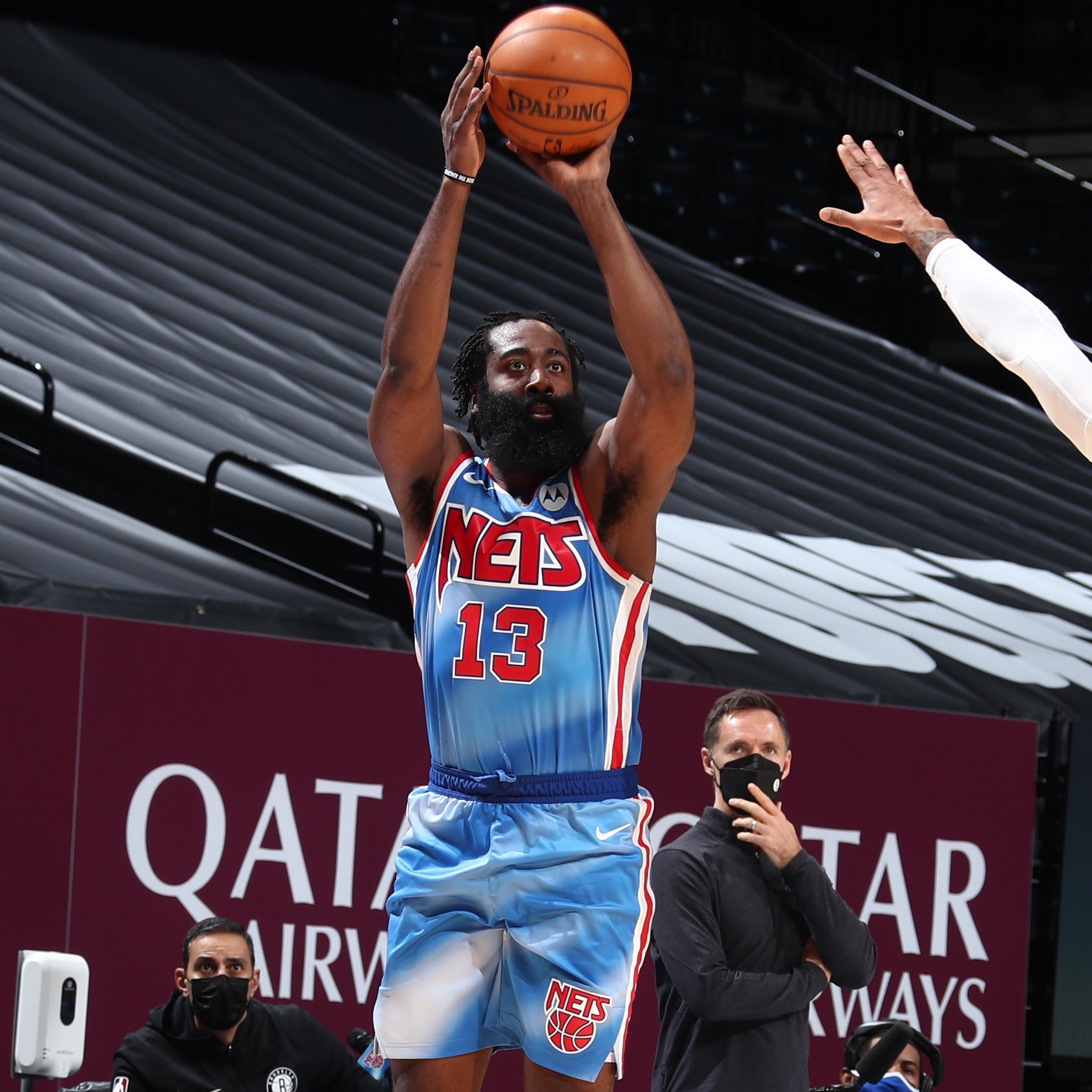 James Harden posts 32-point triple double in Nets debut