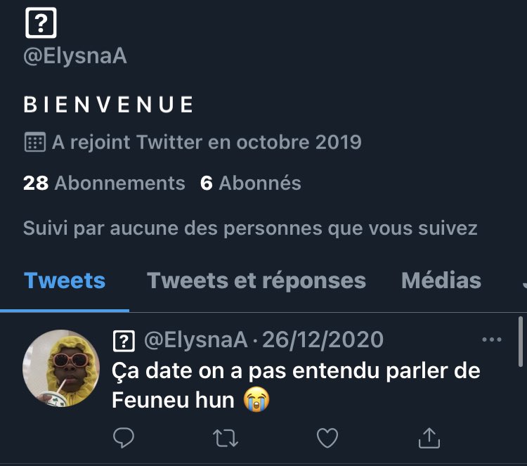 svbsoub1's tweet photo. @ElysnaA Arrêt d’essayer de faire ton buzz quand t’arrive pas 💋👋🏽  « 6 Abonnés » https://t.co/YRScHvgljO