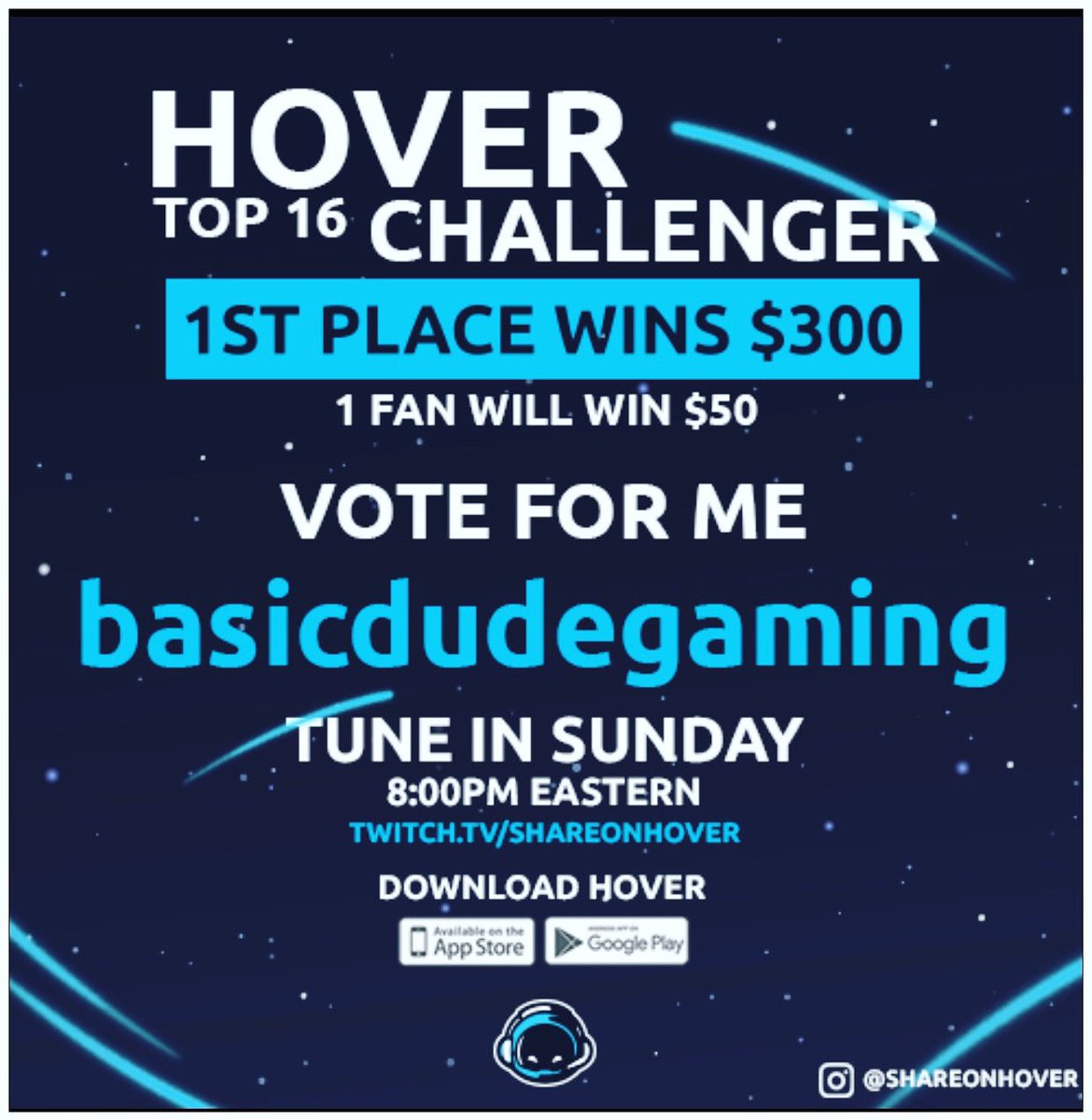 basicdudegaming's tweet photo. Donโt miss @shareonhover Top 16 Weekly Clip Challenge tomorrow and come vote for my clip! #shareonhover #hover #hoverapp #clipchallenge #top16 #callofduty #gaming https://t.co/XxNGANzrkV