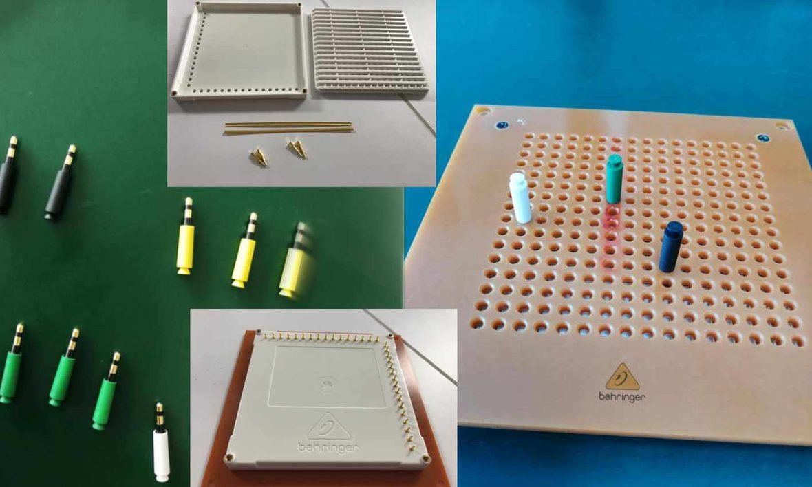 things behringer got right: they went through the trouble of designing and fabricating a pin matrix, not just replacing it with a digital switching system. very cool, cute. this is the heart of a VCS3, their effort is well-spent.