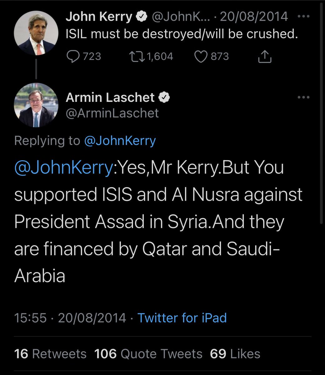 Just flagging the new head of the CDU and likely Merkel successor was a pro-Assad John Kerry reply guy.