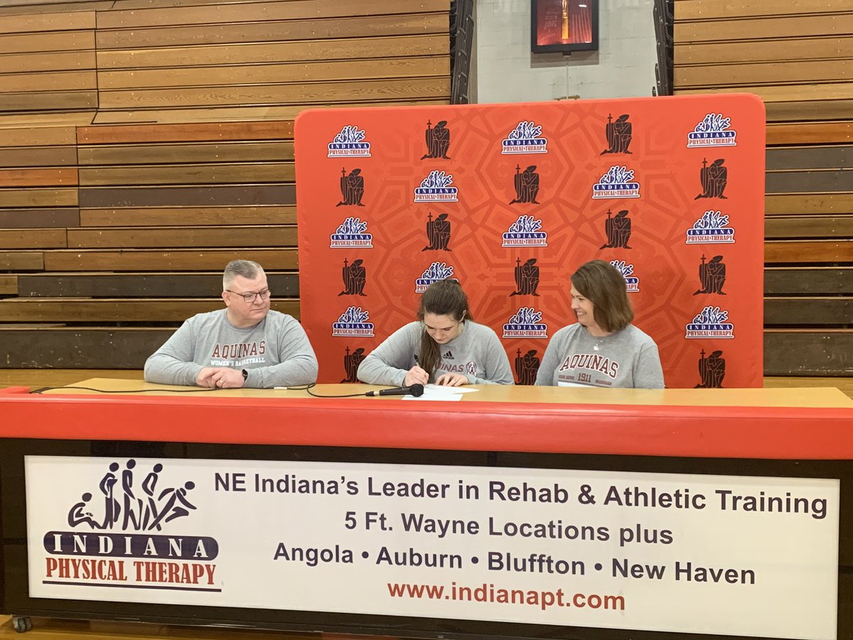 It’s official!! I signed my NLI today to continue my academic and athletic career at Aquinas College.