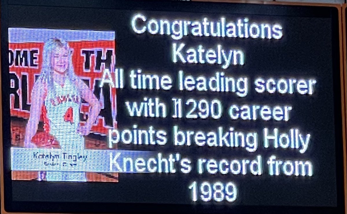 Enderlinad's tweet photo. Congrats to Katelyn Tingley on becoming Enderlin’s all time leading scorer! 1290 points! https://t.co/m6fYBU5jqV