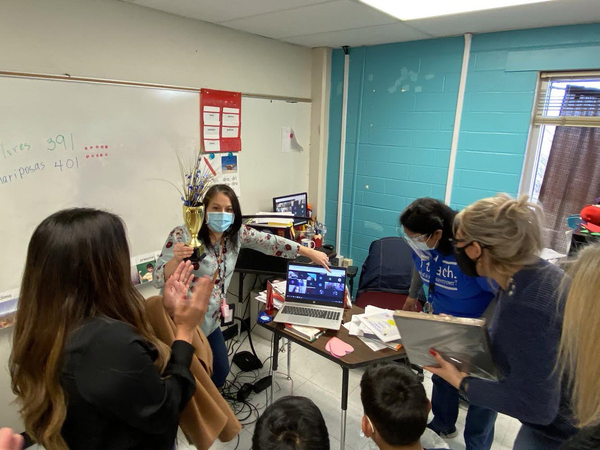marifacilitate's tweet photo. Congratulations for the second time in a row Ms. Martinez’s 2nd graders @SSAISDFivePalms have taken the @ssaisd traveling trophy award for most usage on #HappyNumbers! Despite the challenges of the pandemic they keep thriving on! Excellent work, Mr. Martinez! https://t.co/tZJSVCMbuw