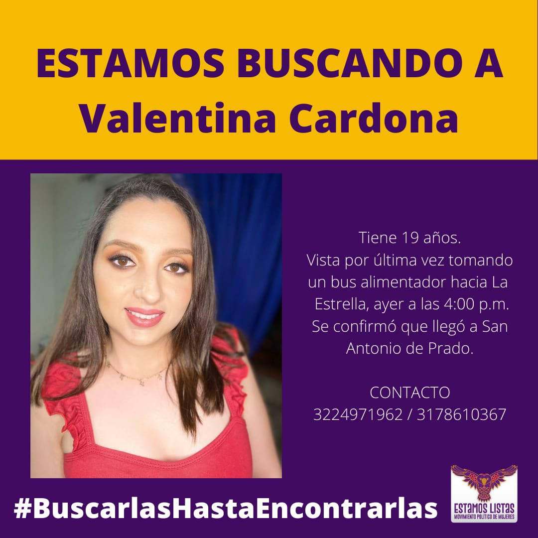 dorasaldarriaga's tweet photo. #BuscarlasHastaEncontrarlas https://t.co/bsTCNcE9fi