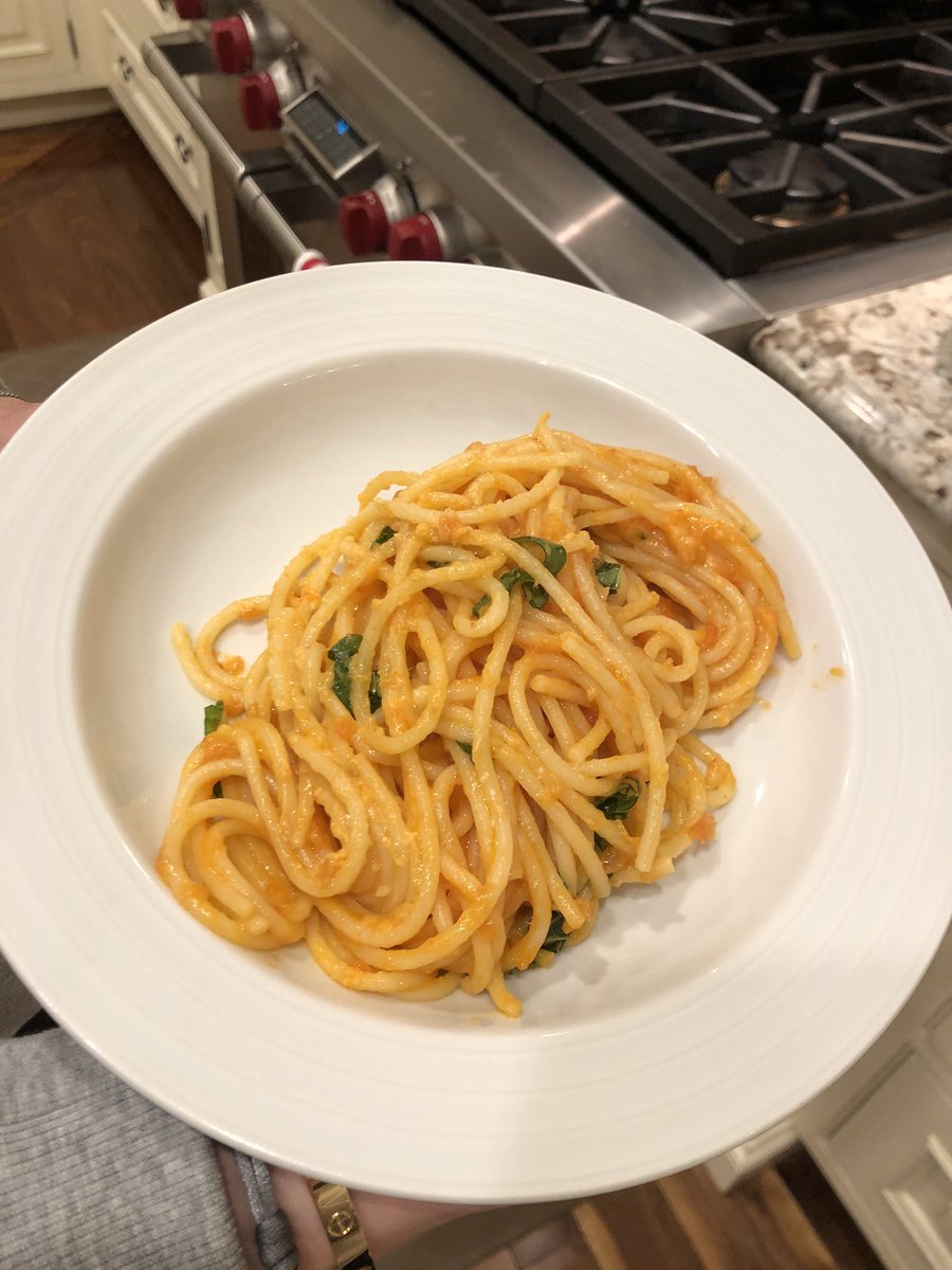 Quarantine Cheffing  this weekend <a href="/conantnyc/">Scott Conant</a> #scarpettacookbook #asparagussoup #goatcheesedumplings #endivesalad #scarpettaspaghetti