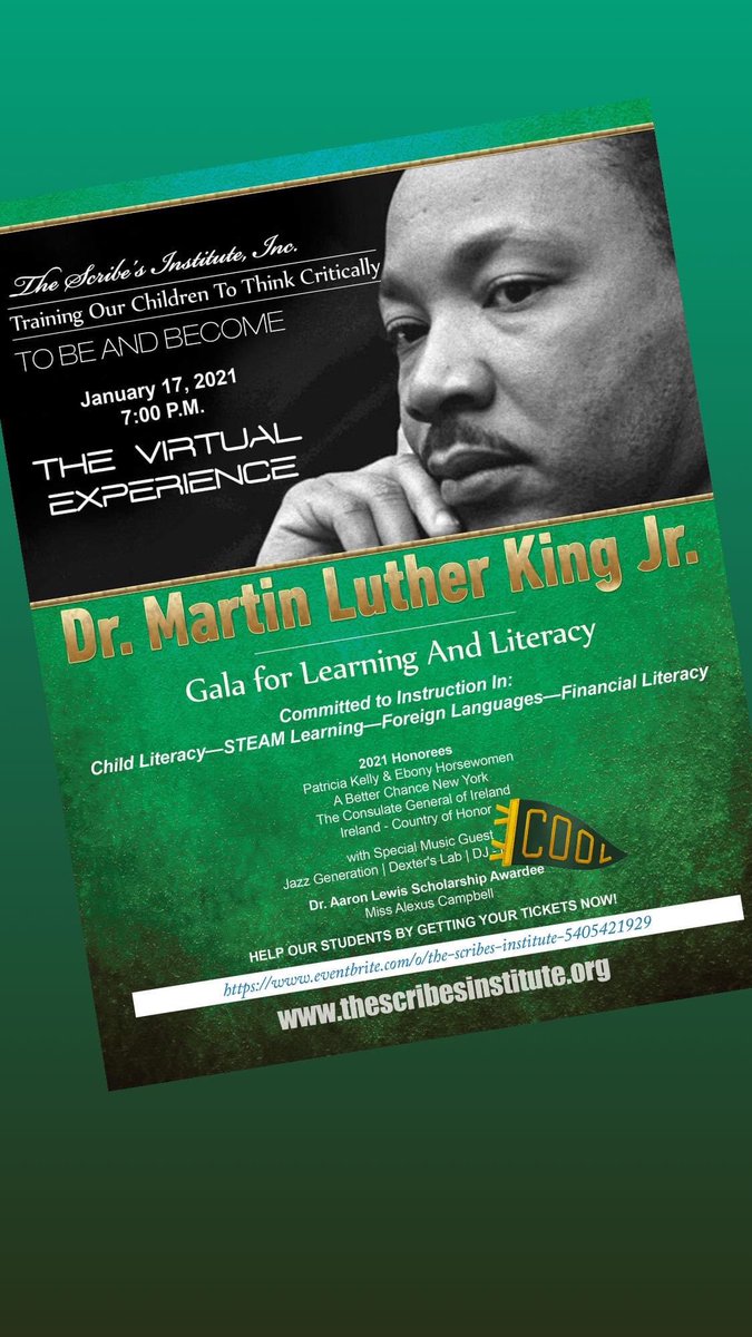 LexCampbell's tweet photo. Tomorrow #mlk #nonprofit #gala #education #cause get your tickets now! A virtual gala experience! https://t.co/wgrCtpvfc2