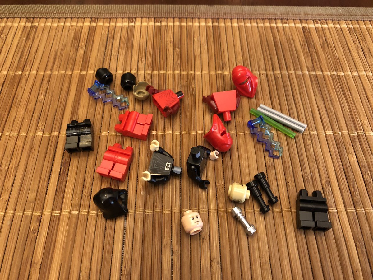 Section 6 is huge! But not quite that huge, the circled pieces are actually for section 9, whoops. Emperor Palpatine would like to entice you to the dark side, and Luke is thinking about giving in. And no one gives a crap about the useless guards.  #LEGO  