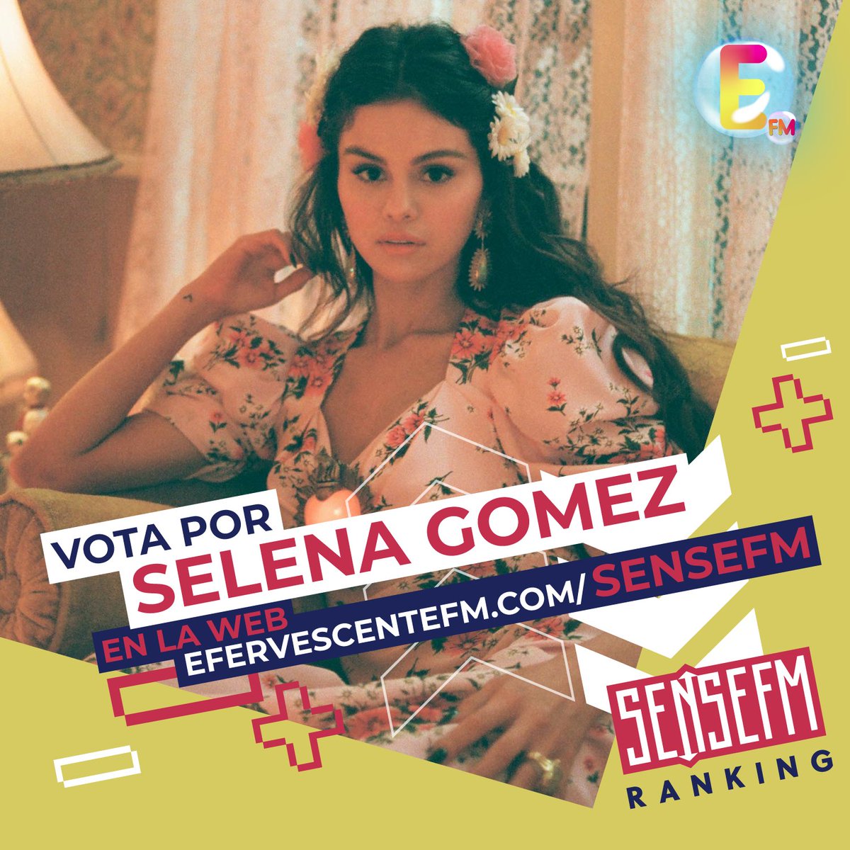 <a href="/SGNewsSpain/">SelenaGomezNewsSpain</a> amigos les invitamos a votar por #DeUnaVez de #SelenaGomez en nuestro ranking #sensEFM aquí: efervescentefm.com/sensefm 🥳