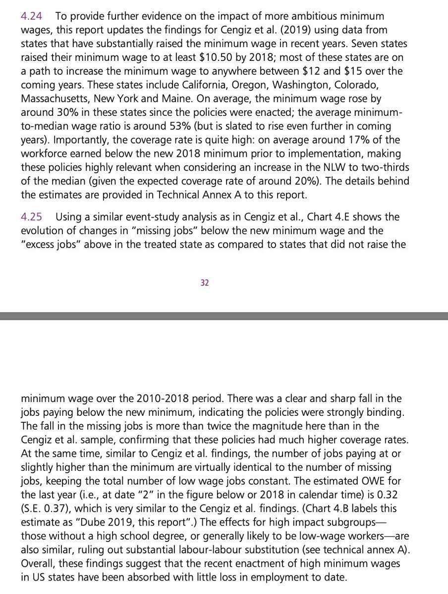 I found that these more ambitious policies had the intended effect of raising wages, but found no evidence of overall low-wage job loss using our same 2019 QJE methodology.8/