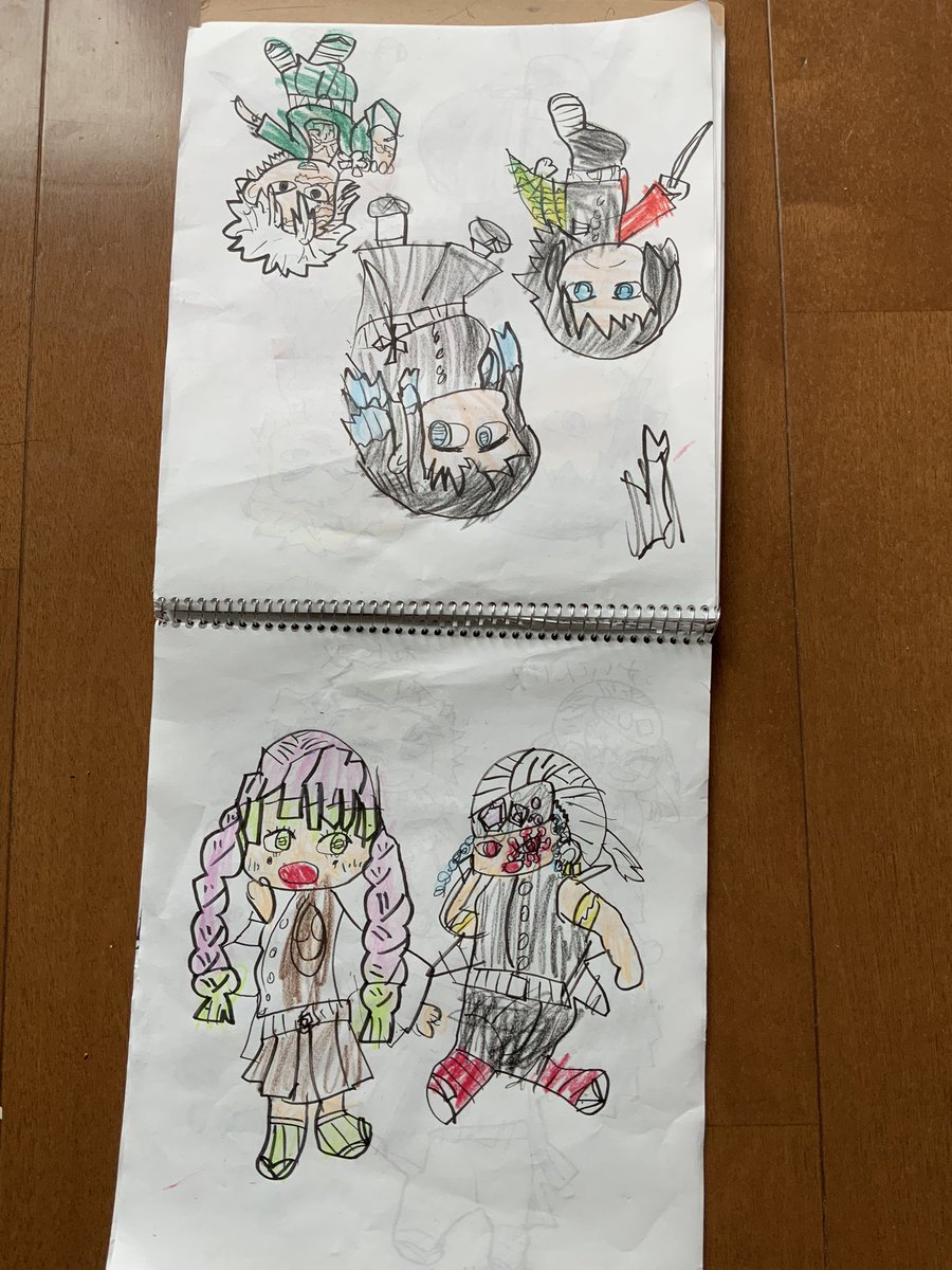 画伯の新作。
柱。 