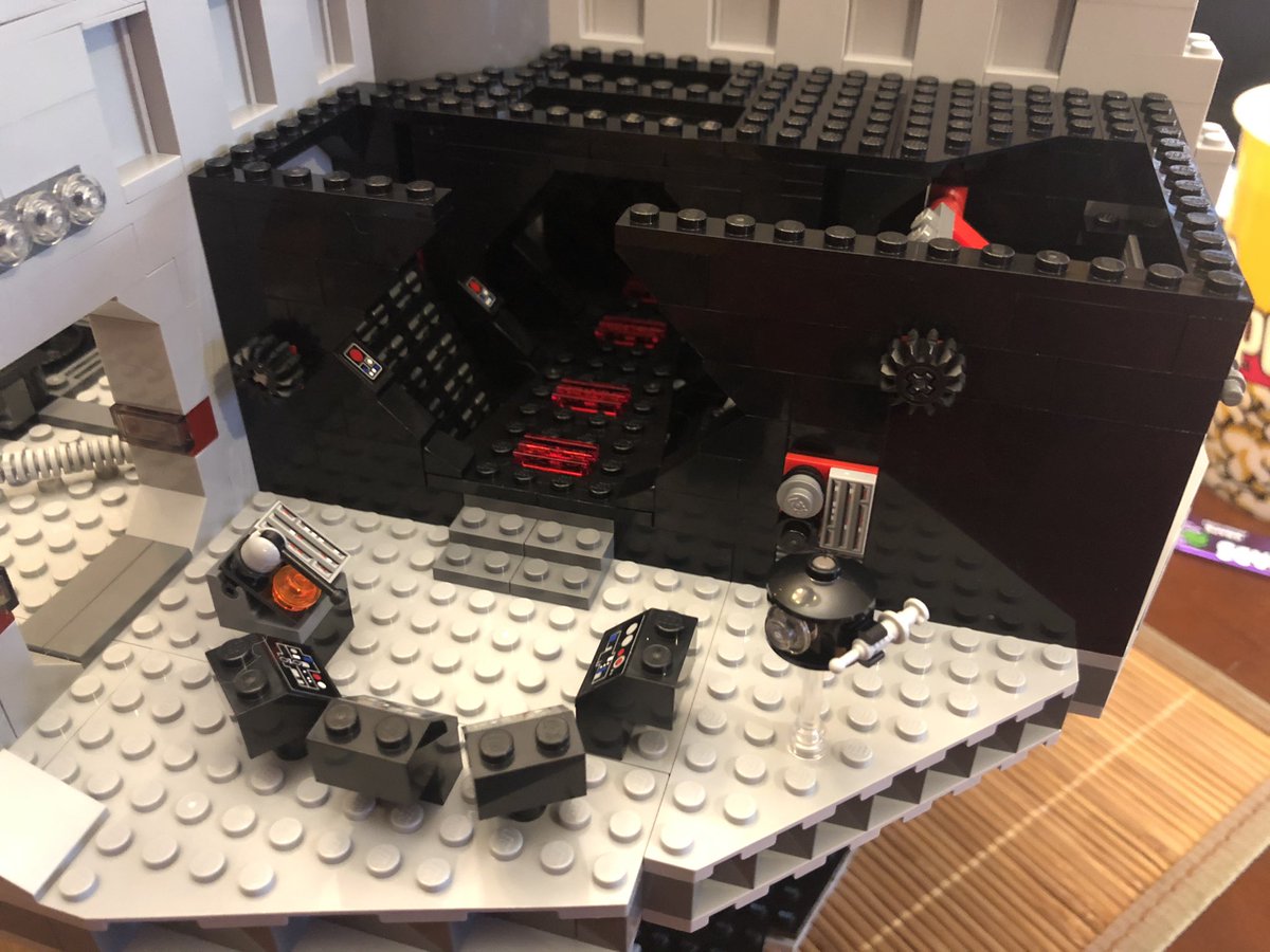 One more layer goes on everything, then behind the gray door we put some prison bars. It’s the prison level of the Death Star. Leia’s cell is on the right and the chute to the trash compactor is on the left!That’s the end of section 7. Three more to go tomorrow!  #LEGO  