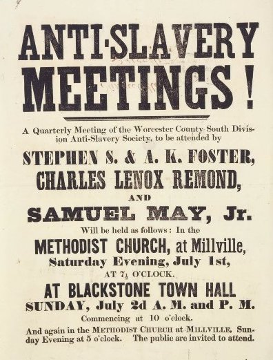 Until Charles Remond, the most visible spokespeople for abolition were white. Remond was a founder of the American Anti-Slavery Soc. & the first Black man to lecture widely against slavery.In 1840, he was invited to join a delegation to the World Antislavery Conventn in London.