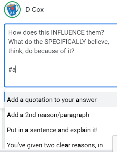 Press the comment button OR if you want more comments type the # again and you can keep adding comments