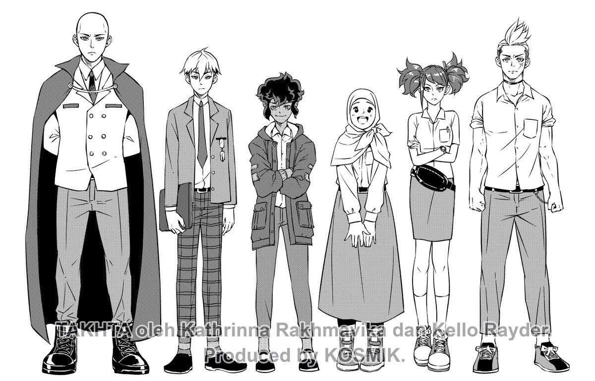 Karena buat remaja, kita bikin karakter2nya anak SMA, tapi saya gak pengen settingnya di sekolah, biar gak bosan. Akhirnya…
#KomikTakhta