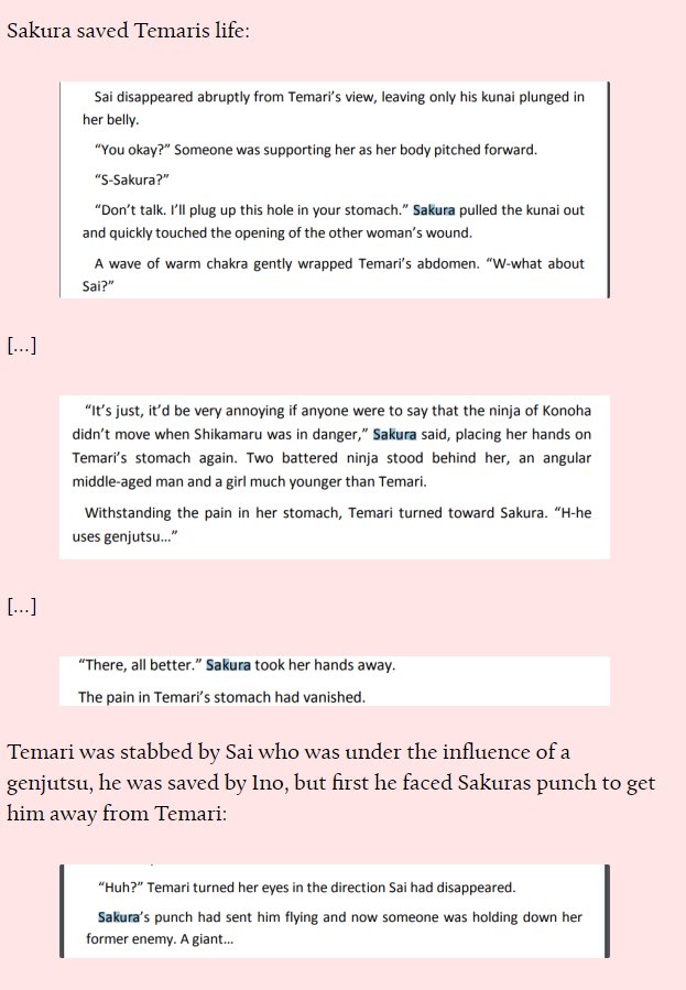 Remember when Sakura saved Temari from a brain washed sai but they didn’t animate it 