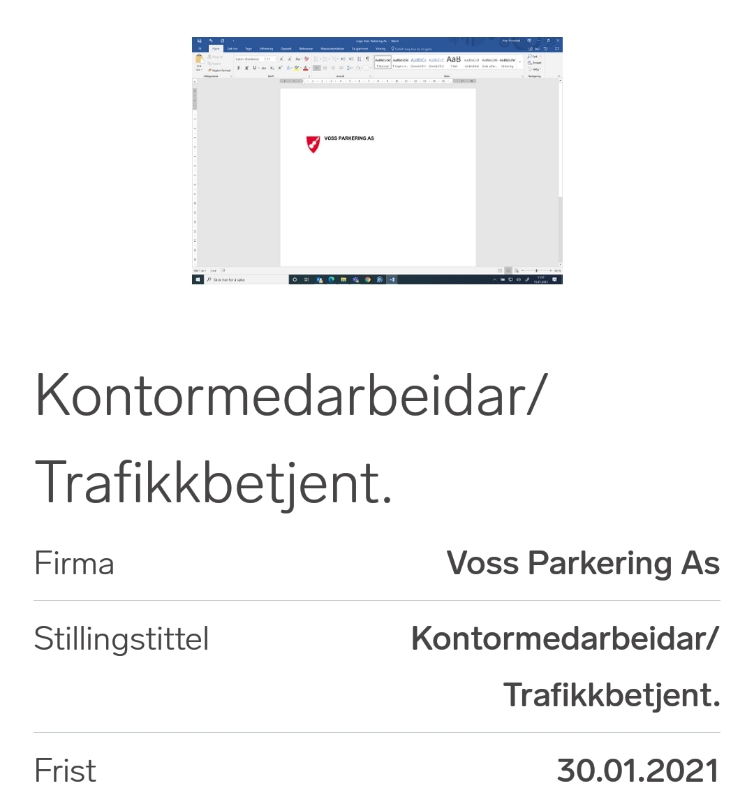 - Husk å få med logoen i finn-annonsen da
- Full kontroll!