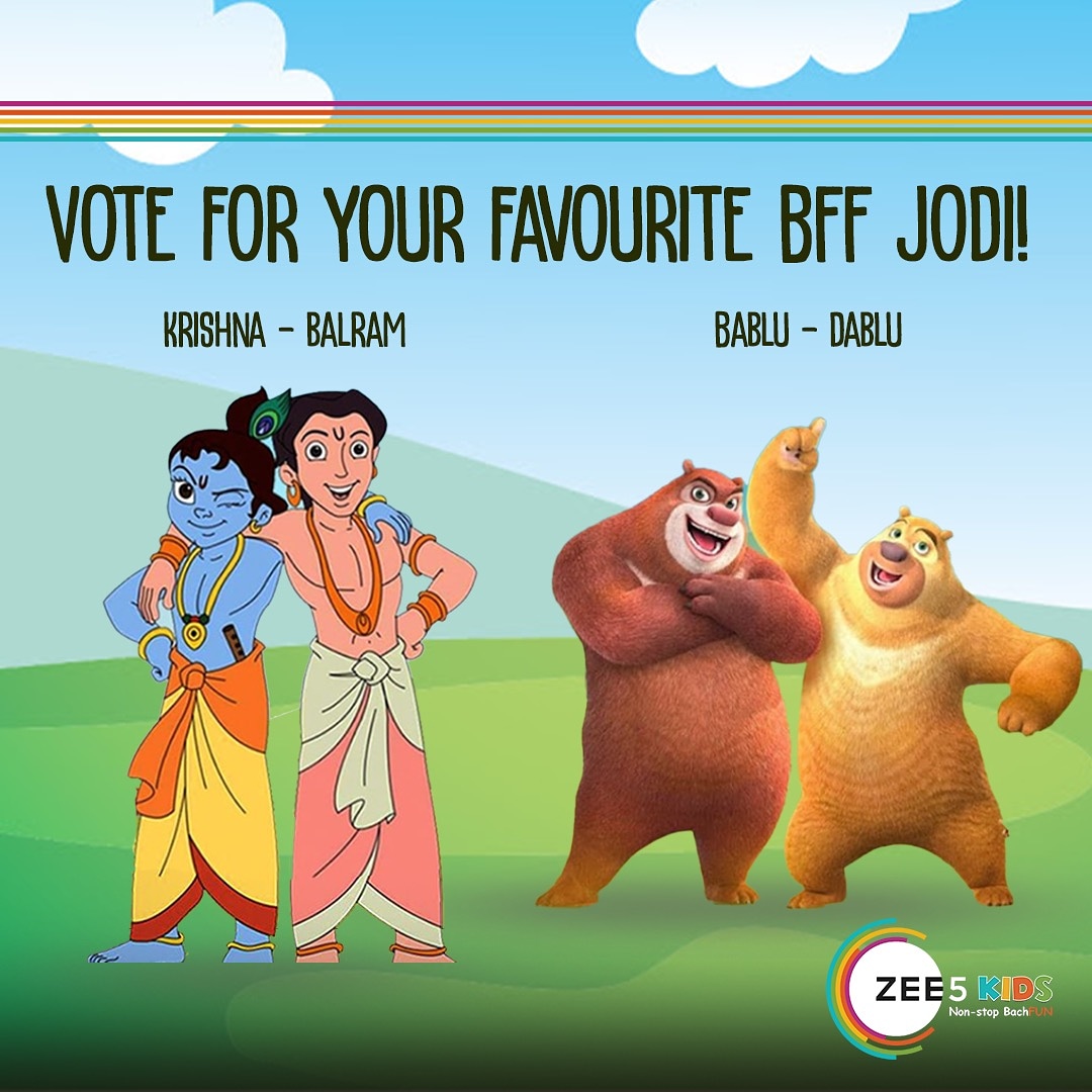 Free5onZee5's tweet photo. Make your favourite BFF jodi win. Vote for it in comments. We will count the votes on 30th Jan 2021. #ZEE5Kids #NonStopBachFun https://t.co/gsKK05IZ7J