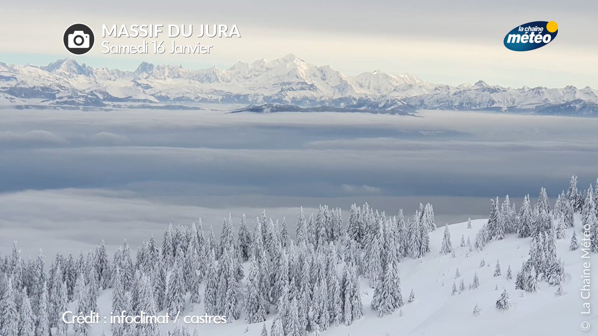 Paradis blanc : les #Alpes vues depuis les crêtes du #Jura hier après-midi.