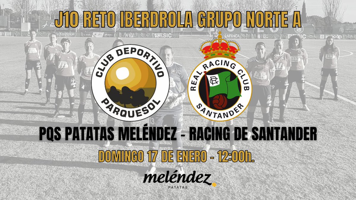 PQS <a href="/MelendezPatatas/">Patatas Meléndez</a> | 🧡⚽️ DÍA DE PARTIDO

Emitimos en vivo por  <a href="/CyL_enJuego/">CyL_enJuego</a>. Y también disponible a través de nuestro canal de YouTube 😏 

🆚 <a href="/RacingFemenino/">Racing Féminas</a> 
🏟️ Jose Luis Saso
📆 Domingo 17
🕑 12:00 horas.
📺 <a href="/cyltv/">CyLTV</a>
💻 youtu.be/3iY-mdwmMLE