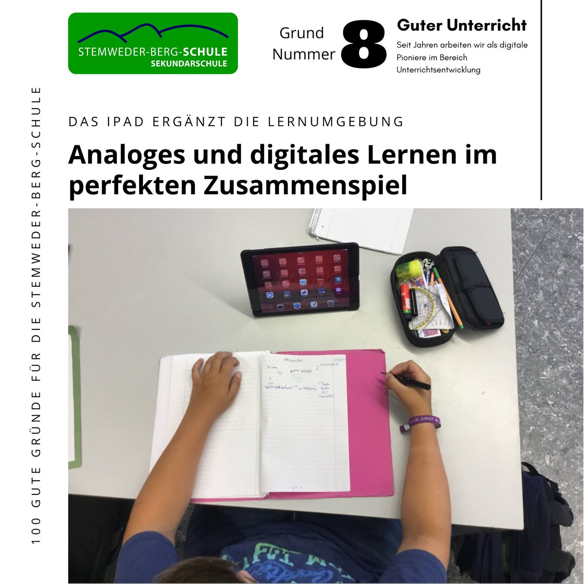 Wir haben schon vor Jahren erkannt, wie wichtig eine Bildung ist, die digitale Arbeitsweisen mit einbezieht ohne bisherige zu vernachlässigen. Bei uns ist digitale Bildung kein Selbstzweck, sondern es geht um den Lernerfolg der Kinder. #stemwede #sekundarschule #digitalebildung