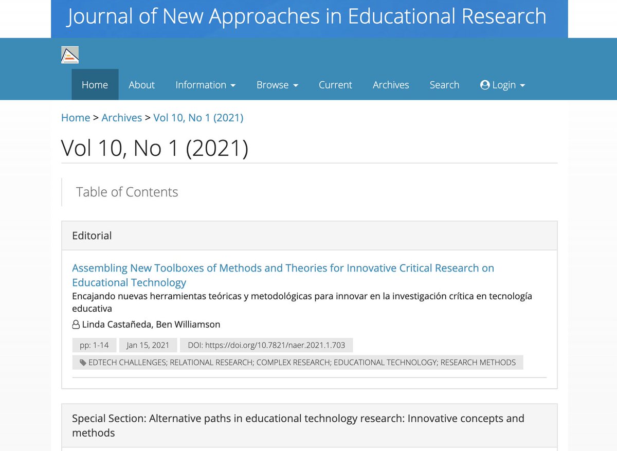 lindacq's tweet photo. Métodos y Teorías para la Innovación Crítica en Tecnología Educativa https://t.co/nYQ6JkeHB0 una pequeña reseña en mi blog sobre la sección especial que hemos editado con @BenPatrickWill en @NAERJournal , una invitación para que la leáis y comentéis https://t.co/iOfK7ikSKy https://t.co/4tT2hVblck