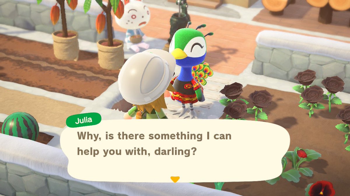 JayACNH1's tweet photo. Maybe offer that to Ruby, Julia? I think she’s having a crisis... 🤣 #acnh https://t.co/f5CJeH3Yz0