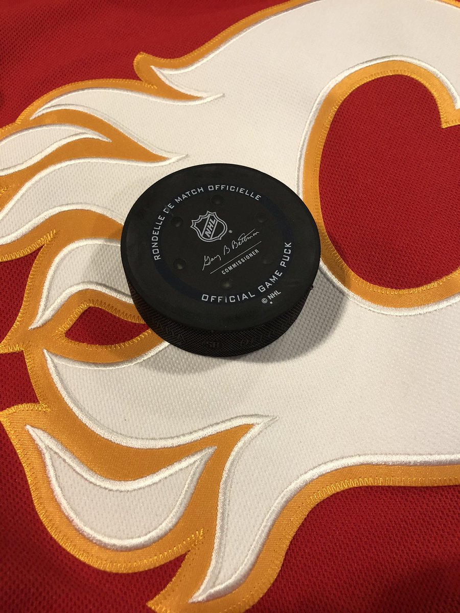 NHLFlames's tweet image. The first puck over the glass ... want to win it?

All you have to do is RT this post and reply with your favourite current #Flames player!