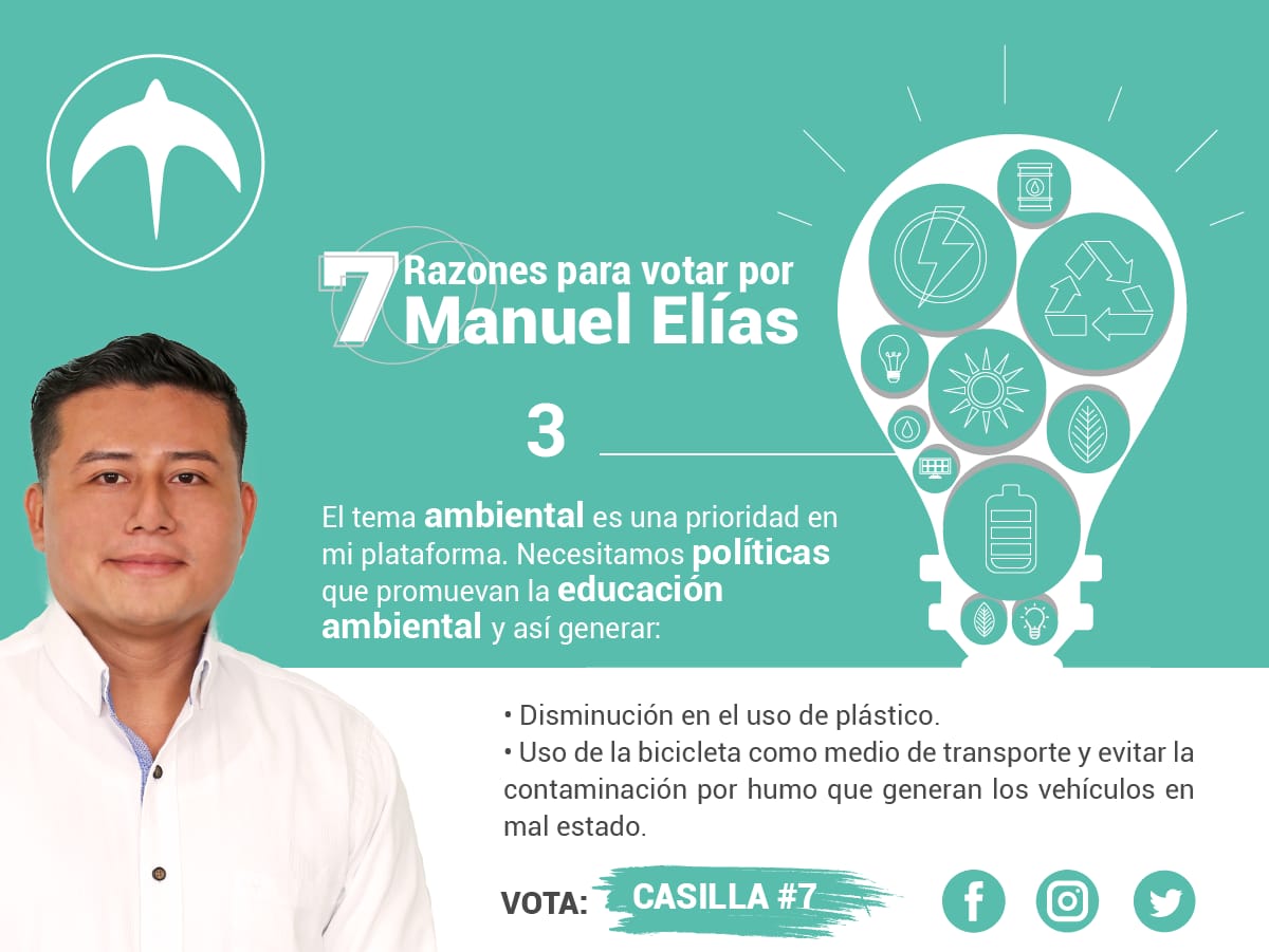 ManuElias7_'s tweet photo. Les comparto los ejes de mi propuesta en el área ambiental, la cual ejecutaremos por medio de una buena legislación. https://t.co/Aon1ps32sk
