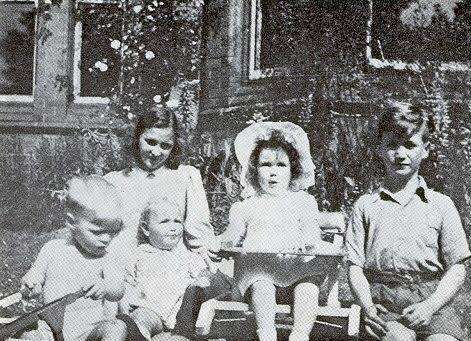 John Lennon with his cousins