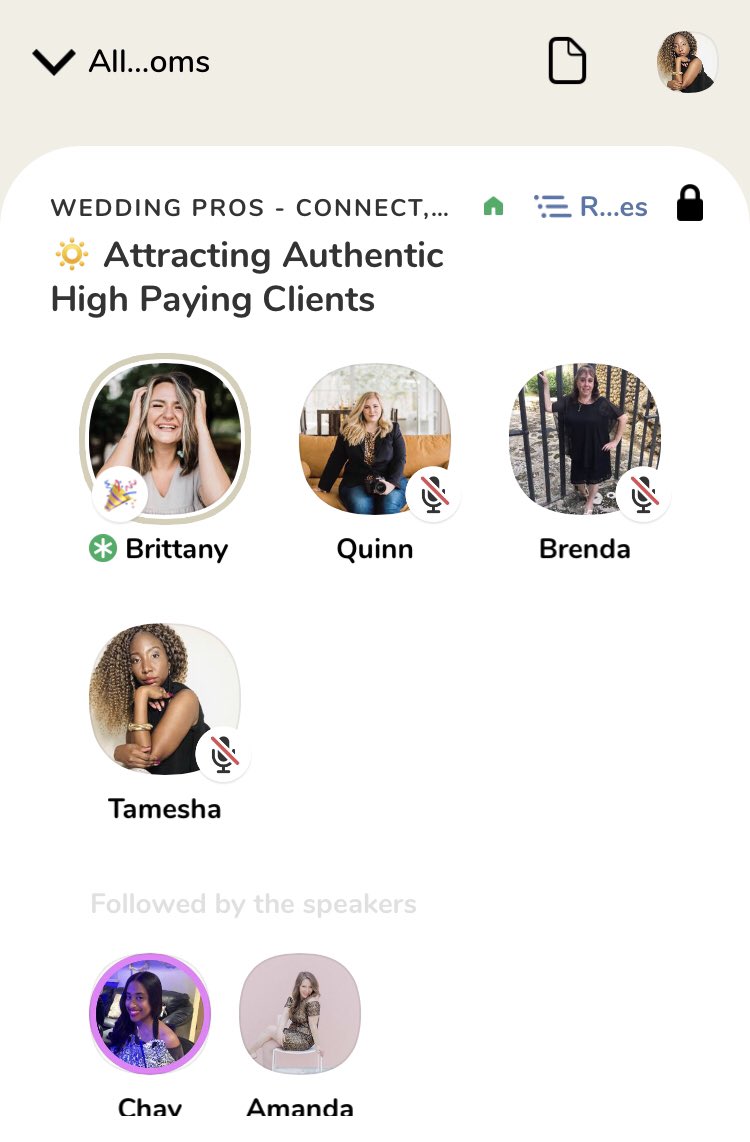 FmtyEvents's tweet image. Had a great time chatting with some amazing Wedding Professionals on @joinClubhouse #networking #masterminds #weddings