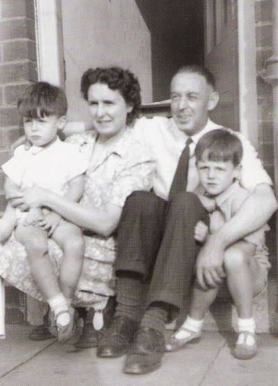 Paul McCartney with his parents and brother