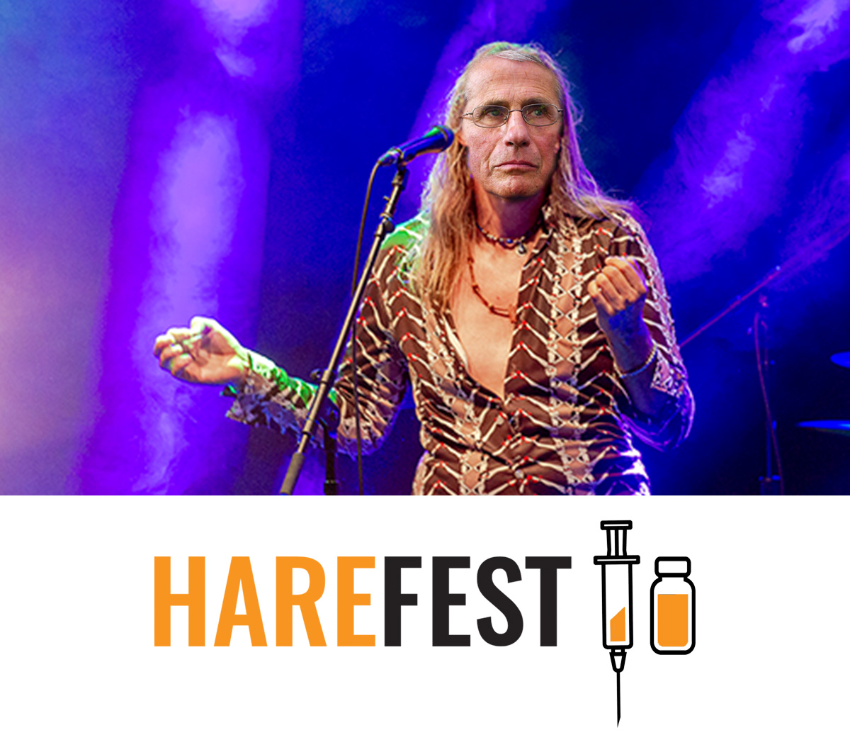 Harefest's tweet photo. This makes enormously good sense. Also: Here's a preview of the new #Harefest10 logo. 
See you in July... 💉🎸
.
.
.
#SaveOurStages #Covid19 #Imisslivemusic #harefest https://t.co/gL93uWAbuU