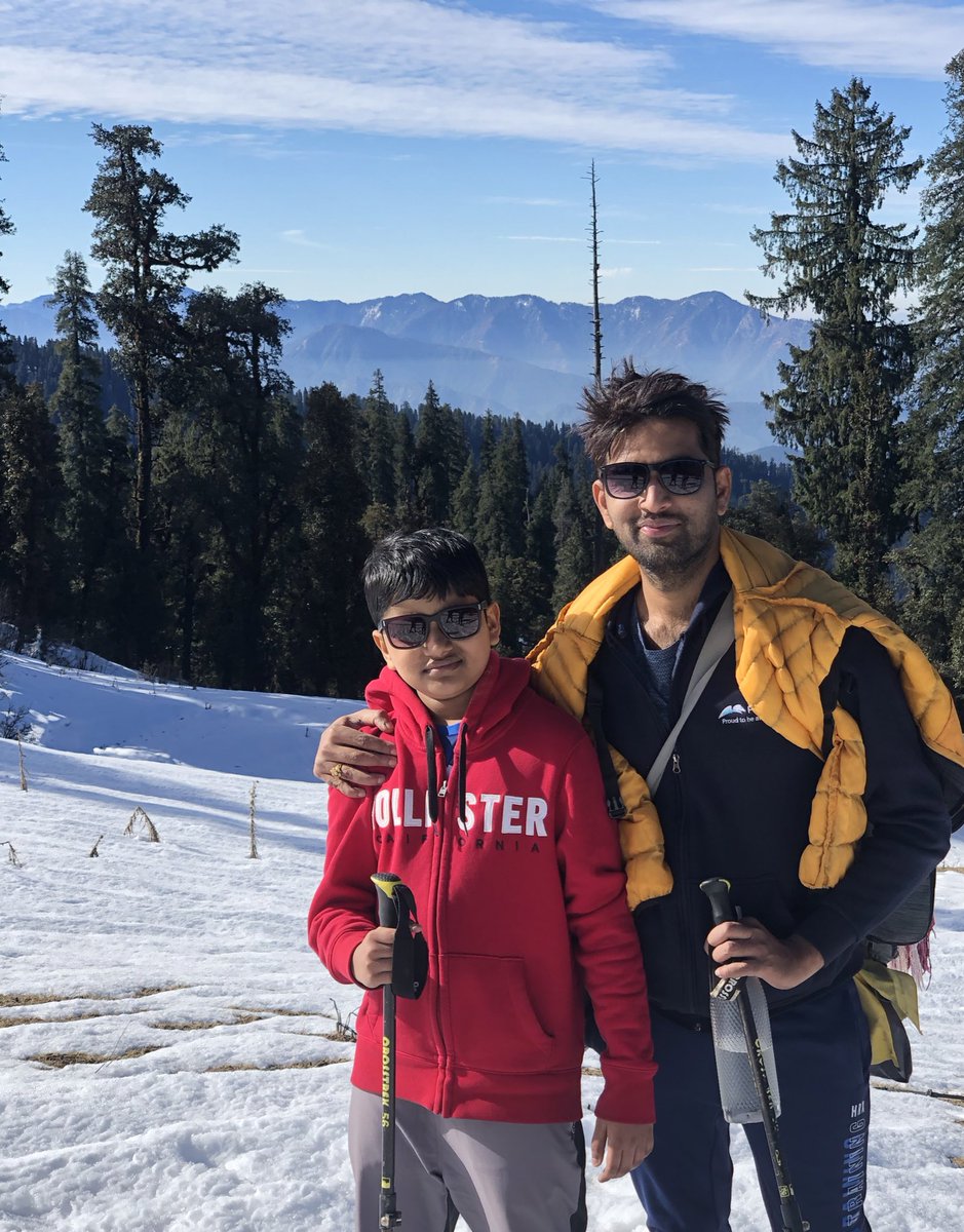 Iam_NareshReddy's tweet photo. The best of best with my elder kid Karthik, Where you feel alive are these Mountains #kedarkantha #trekking https://t.co/WlJNvw2D3c