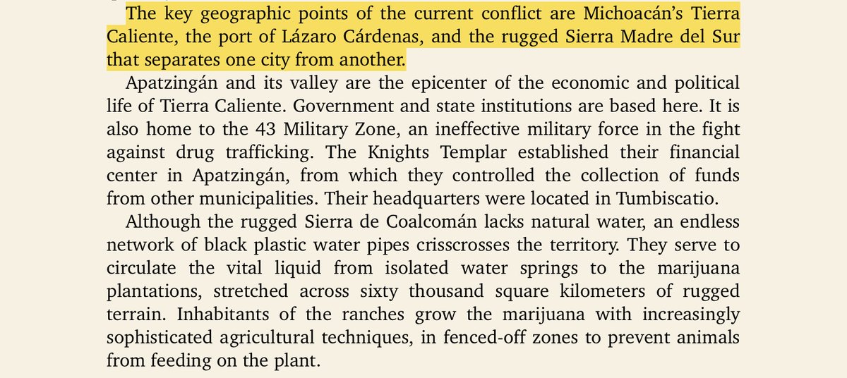 At the bottom you have Lázaro Cárdenas. The port Knights Templars exploited for years and made millions upon millions of dollars. That port exports a *massive* amount of iron to China. It's also vital to USA.