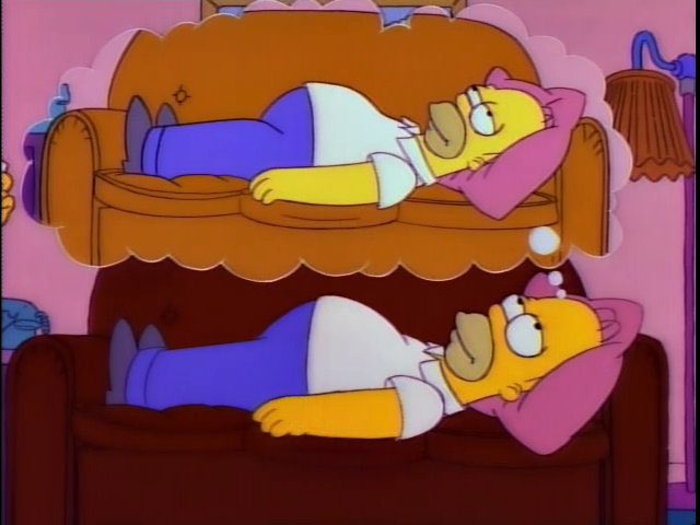 Reactions Homer Simpson Laying On Couch Daydreaming About Laying On The Couch